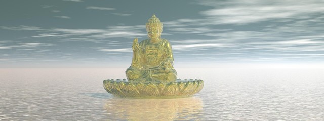 very beautiful zen and buddha landscape - 3d rendering