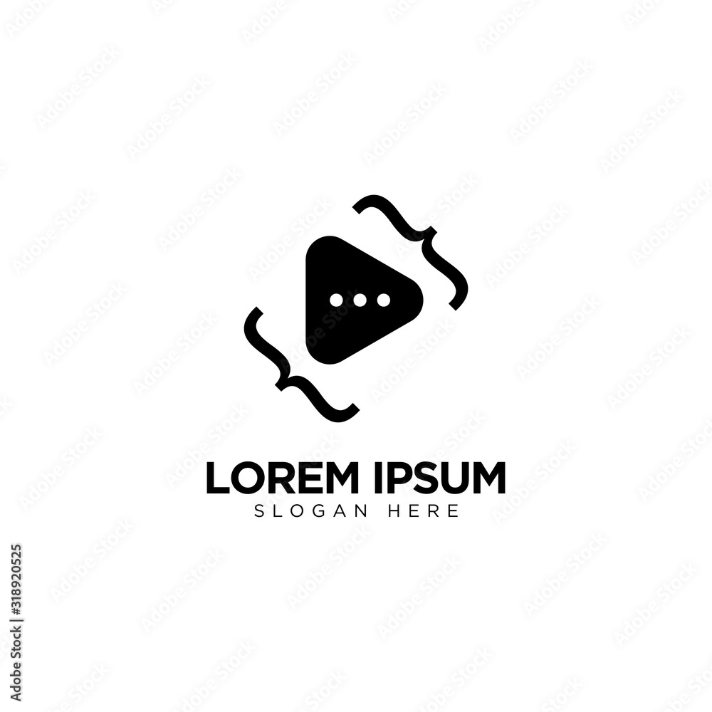 Code Chat Logo Design, Communication Logo Template Stock Vector | Adobe ...