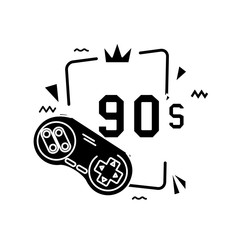 Sticker - control game nineties style isolated icon