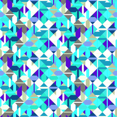 Poster - Seamless geometrical mosaic pattern background - abstract vector design