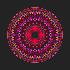 Poster - Round petal ornament mandala - geometrical ornamental vector element from gravel stones