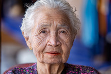 Close-up Face Of Woman Elderly Asian, Portrait