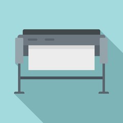 Poster - Plotter icon. Flat illustration of plotter vector icon for web design