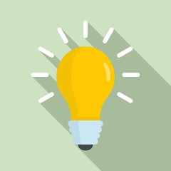 Poster - Idea bulb icon. Flat illustration of idea bulb vector icon for web design