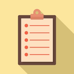 Poster - paper clipboard icon. flat illustration of paper clipboard vector icon for web design