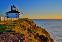Sunrise At Cape Spear Lighthouse, Newfoundland & Labrador - The Most Eastern Point In North America. 