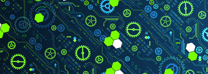 Abstract technology concept. Computer code background. Vector illustration