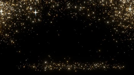 Wall Mural - gold glitter particles celebration background stars