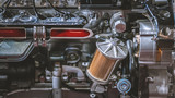 Fototapeta  - Industrial Mechanical Engine System Parts 