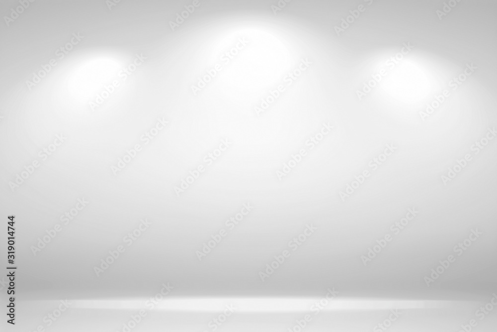 Spotlights Scene. Abstract white background empty room studio ...