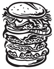 Wall Mural - Giant cheeseburger