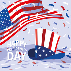 Sticker - label happy president day, greeting card, United States of America celebration