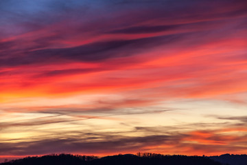 Canvas Print - Allassac (Corrèze, France) - Coucher de soleil