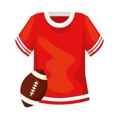 Poster - shirt and ball american football isolated icon