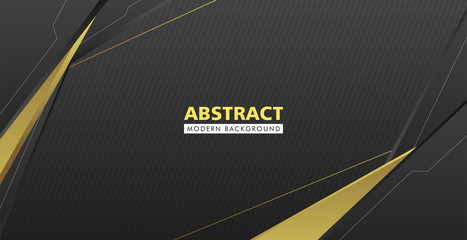 Poster - Black And Gold Abstract Modern Background Presentation