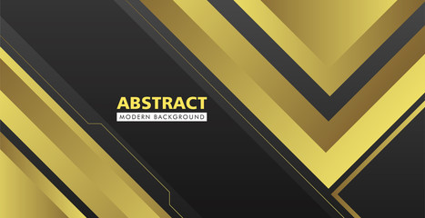 Poster - Black And Gold Abstract Modern Background Presentation