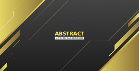 Poster - Black And Gold Abstract Modern Background Presentation