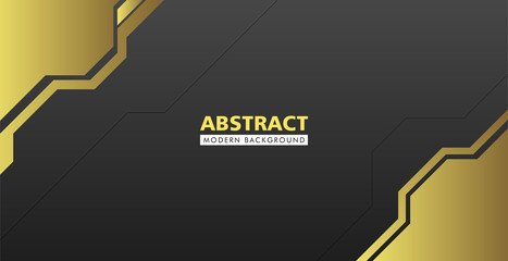 Poster - Black And Gold Abstract Modern Background Presentation