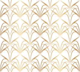 Wall Mural - thin fan tiles seamless pattern.