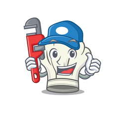 Poster - Cool Plumber cook hat on mascot picture style