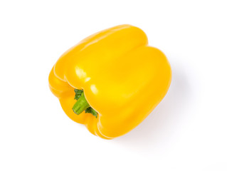 Wall Mural - sweet yellow pepper isolated on white