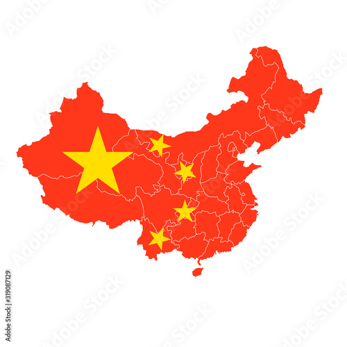 中国 国旗 地図 アイコン Stock Vector Adobe Stock