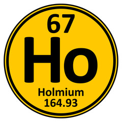 Sticker - Periodic table element holmium icon.