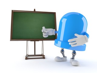 Poster - LED character with blank blackboard