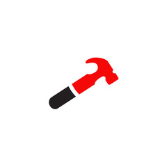 Poster - Hammer tool logo design vector template