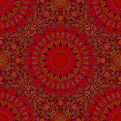 Poster - Oriental dark polygon mandala mosaic pattern - abstract geometrical bohemian vector background graphic design