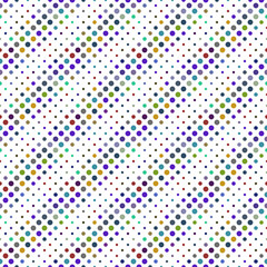 Fototapete - Multicolored seamless circle pattern background - abstract colorful vector design