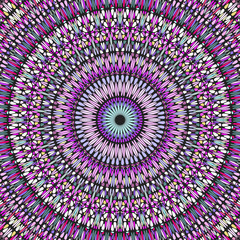 Poster - Oriental dynamic curved stone ornament pattern background design - psychedelic circular abstract colorful floral vector artwork