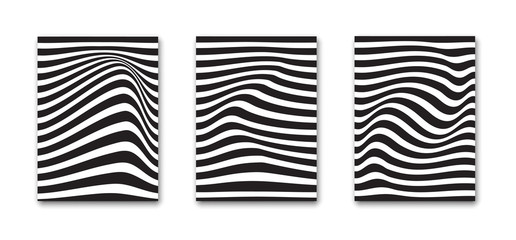 Poster - Abstract design with optical illusion stripe pattern.