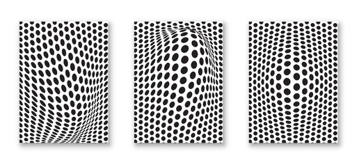 Poster - Abstract design with optical illusion circle pattern.
