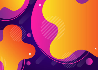 Wall Mural - liquid shapes, fluids, abstract bright background, vector