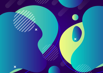 Wall Mural - liquid shapes, fluids, abstract bright background, vector