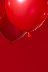 Canvas Print - red helium balloons on red background