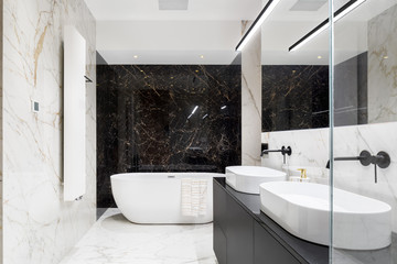 Wall Mural - elegant bathroom in marble