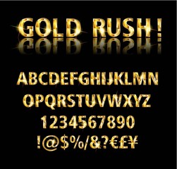 Poster - Golden font vector