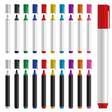 Set Of Color Marker Pens