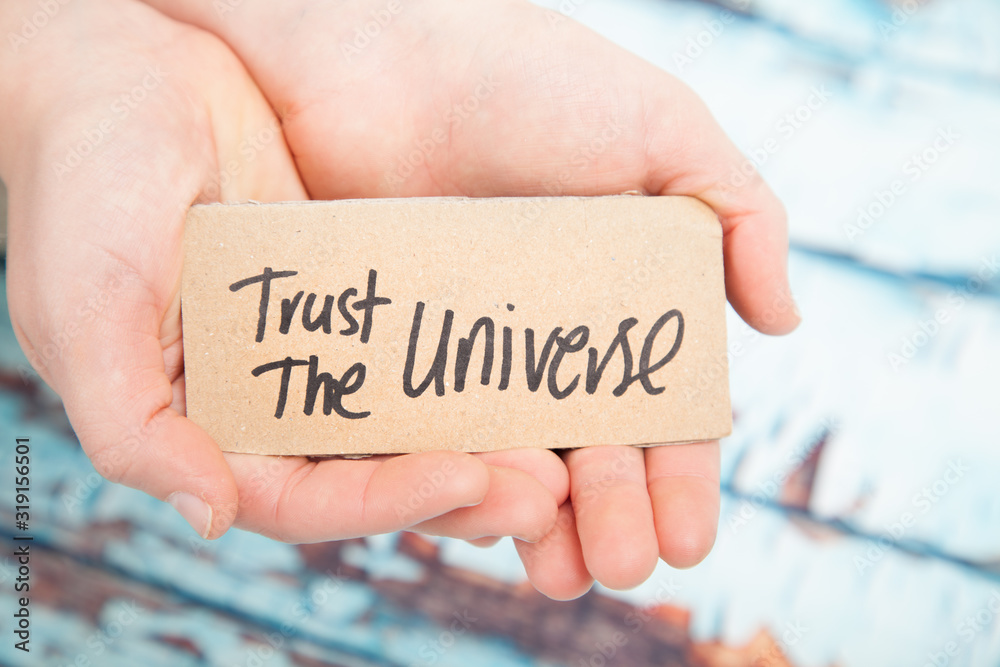 Trust the universe, law of attraction concept - obrazy, fototapety, plakaty 