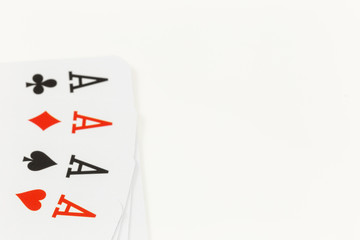 Leinwandbilder - Four aces, playing cards gambling background