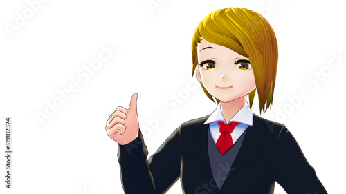 Confident Girl Animation