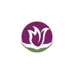Wall Mural - Vector illustration icon of beautiful tulips with white background