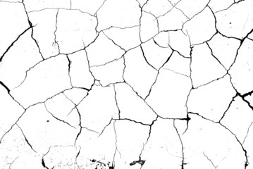 Wall Mural - crack ground for abstract background on white background