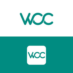 WCC letter logo design, w c c logo design