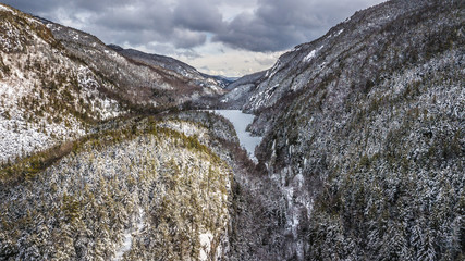 Wall Mural - Aerial Photos Adirondack Mountains Snowy Winter