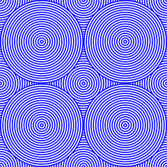 Wall Mural - seamless blue and white pattern with abstract circle decorative element vector background. perfect f