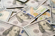 close up US one hundred dollars bills money, business and finance concept