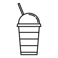 Poster - Juice cup icon. Outline juice cup vector icon for web design isolated on white background